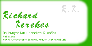 richard kerekes business card