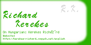 richard kerekes business card